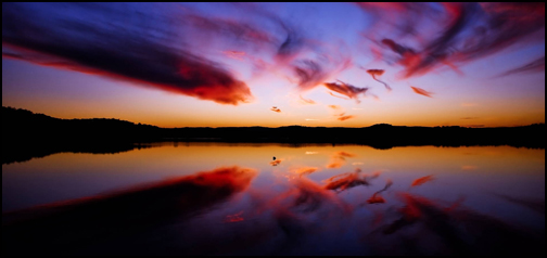 Purple and Red Ocean Reflection