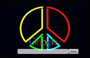 Animated Neon Peace Sign