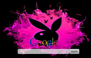 Black and Pink Playboy Bunny logo.